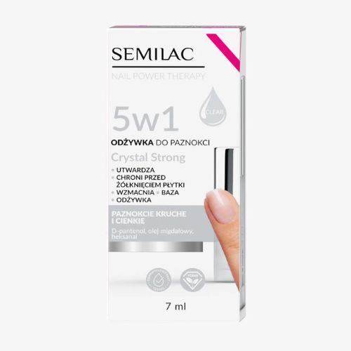 SEMILAC Nail Power Therapy 5w1 Crystal Strong Odżywka do paznokci 7 ml