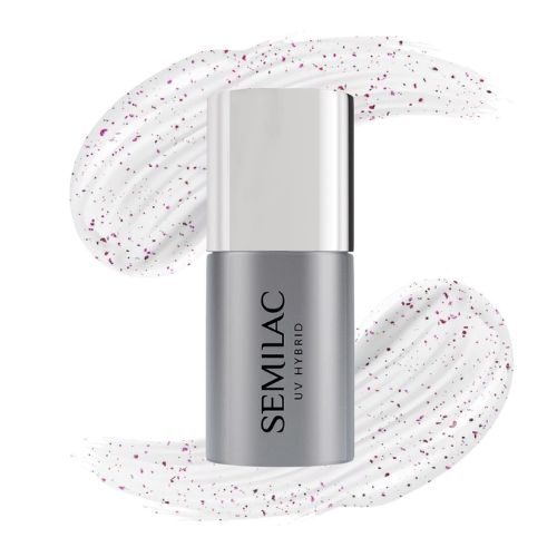 SEMILAC T14 Top No Wipe Blinking Violet & Rose Flakes 7 ml