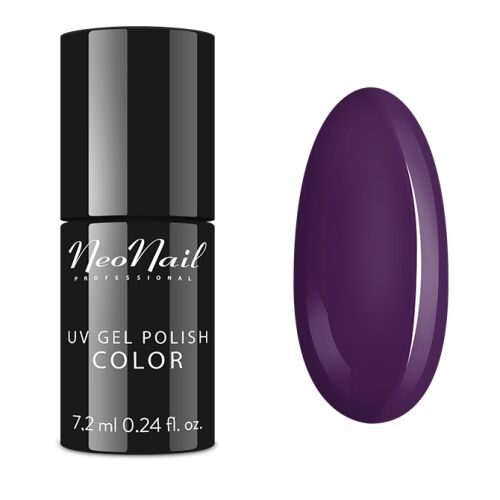 ciemny fioletowy lakier hybrydowy neonail Purple Decade
