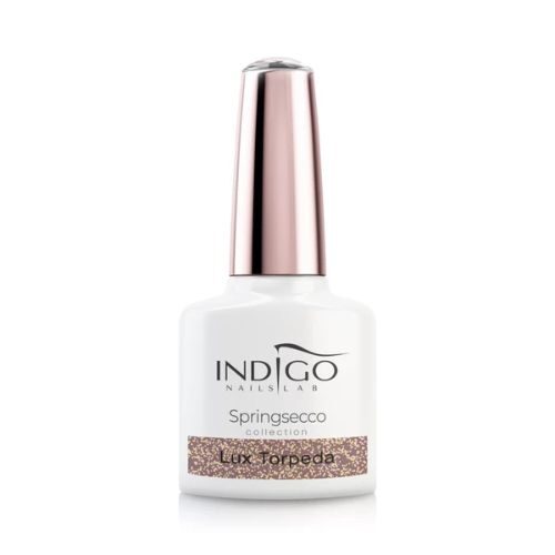 szary brokatowy lakier hybrydowy indigo Lux Torpeda