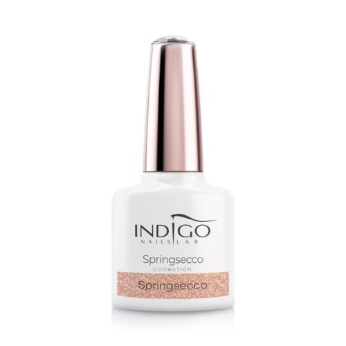 złoty brokatowy lakier hybrydowy indigo Springsecco