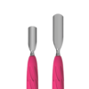 STALEKS UNIQ Kopytko do manicure Gummy z silikonową rękojeścią 10/1 (popychacz szeroki zaokrąglony i popychacz wąski zaokrąglony)