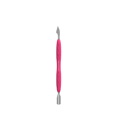 STALEKS UNIQ Kopytko do manicure Gummy z silikonową rękojeścią 10/3 (popychacz wąski zaokrąglony i toporek)