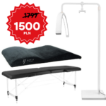 ZESTAW: Stół składany, Materac kosmetyczny, Lampa kosmetyczna