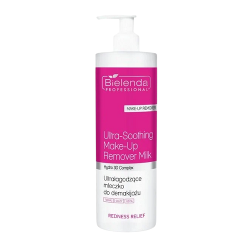 BIELENDA PROFESSIONAL REDNESS RELIEF Ultra-łagodzące mleczko do demakijażu twarzy, oczu i ust, 500ml