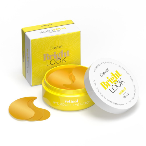 CLAVIER Bright Look Żelowe Płatki pod Oczy, wygładzające, odświeżające, Retinol, 60 szt.